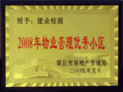 2009年1月6日，商丘桂園榮獲"商丘市物業(yè)管理優(yōu)秀小區(qū)"稱號。